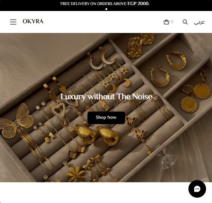 Okyra website screenshot